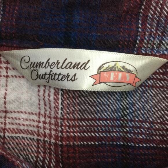 Cumberland Outfitters by Ely Western Cowboy Pearl Snap Plaid Cotton Flannel XL - Picture 8 of 13